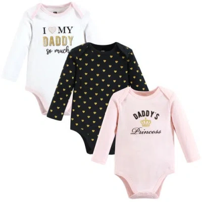 Hudson Baby Infant Breathable Cotton Long-sleeve Bodysuit Bundle 3 Count In Multi
