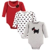 Hudson Baby Infant Breathable Cotton Long-sleeve Bodysuit Bundle 3 Count In Multi