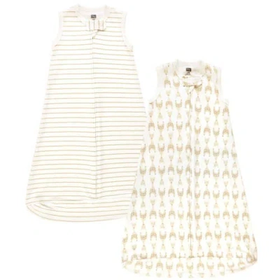 Hudson Baby Interlock Cotton Sleeveless Sleep Sack In Neutral