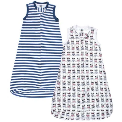 Hudson Baby Interlock Cotton Sleeveless Sleeping Bag In Multi