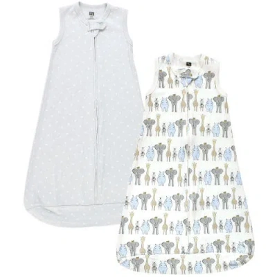 Hudson Baby Interlock Cotton Sleeveless Sleeping Bag In White