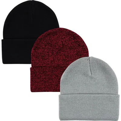 Hudson Baby Kids'  Knitted Fold-over Beanies In Gold