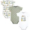 Hudson Baby Little Soft Cotton All-in-one Outfits, Set Of 3 In Green