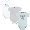 Hudson Baby Little Soft Cotton All-in-one Outfits, Set Of 3 In Multi