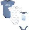 Hudson Baby Little Soft Cotton All-in-one Outfits, Set Of 3 In Multi
