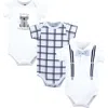 Hudson Baby Little Soft Cotton All-in-one Outfits, Set Of 3 In Multi