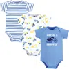 Hudson Baby Little Soft Cotton All-in-one Outfits, Set Of 3 In Multi