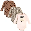 Hudson Baby Little Soft Cotton Long-sleeve One-piece 3pk