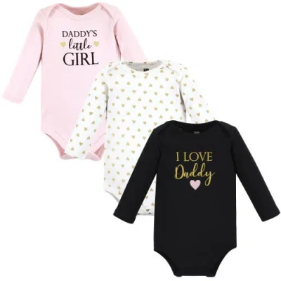 Hudson Baby Little Soft Cotton Long-sleeve One-piece 3pk