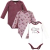 Hudson Baby Little Soft Cotton Long-sleeve One-piece 3pk