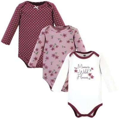 Hudson Baby Little Soft Cotton Long-sleeve One-piece 3pk