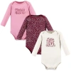 Hudson Baby Little Soft Cotton Long-sleeve One-piece 3pk