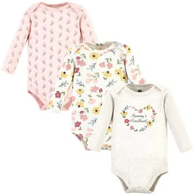 Hudson Baby Little Soft Cotton Long-sleeve One-piece 3pk