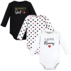 Hudson Baby Little Soft Cotton Long-sleeve One-piece 3pk