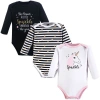 Hudson Baby Little Soft Cotton Long-sleeve One-piece 3pk