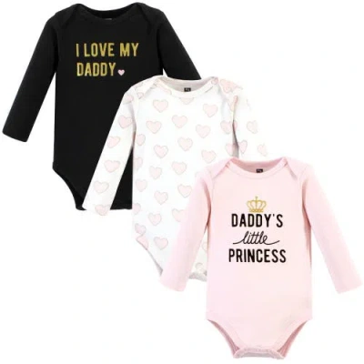 Hudson Baby Little Soft Cotton Long-sleeve One-piece 3pk