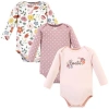 Hudson Baby Little Soft Cotton Long-sleeve One-piece 3pk