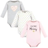 Hudson Baby Little Soft Cotton Long-sleeve One-piece 3pk