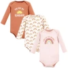 Hudson Baby Little Soft Cotton Long-sleeve One-piece 3pk