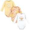 Hudson Baby Little Soft Cotton Long-sleeve One-piece 3pk