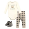 Hudson Baby Long Sleeve Bodysuit, Pants And Shoe In Gray