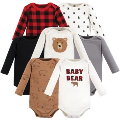 Hudson Baby Long-sleeve Cotton Bodysuit Collection 7-piece Set In Multi