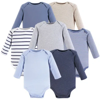 Hudson Baby Long-sleeve Cotton Bodysuit Collection 7-piece Set In Multi