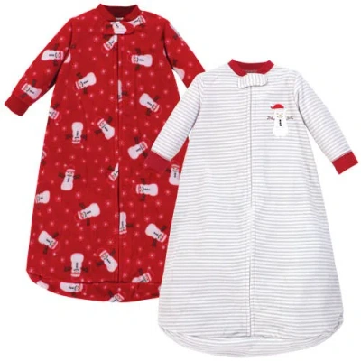 Hudson Baby Long Sleeve Fleece Sleeping Bag In Red