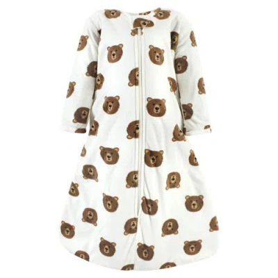 Hudson Baby Long Sleeve Plush Faux Fur Sleeping Bag, Wearable Blanket In Multi
