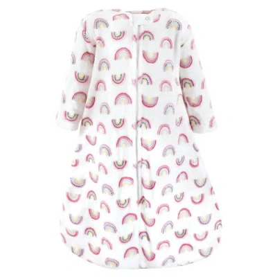 Hudson Baby Long Sleeve Plush Flannel Sleeping Bag In Multi