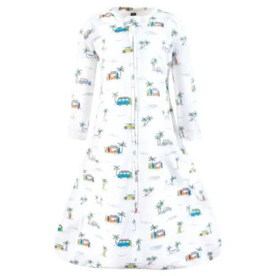 Hudson Baby Long-sleeve Cotton Jersey Sleeping Bag In White