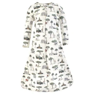 Hudson Baby Long-sleeve Cotton Jersey Sleeping Bag In White