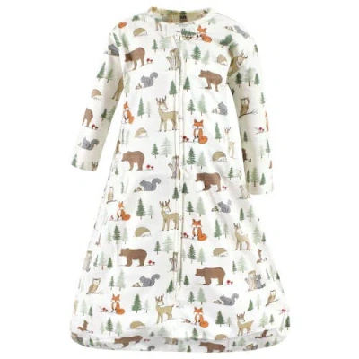 Hudson Baby Long-sleeve Cotton Jersey Sleeping Bag In White