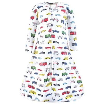 Hudson Baby Long-sleeve Cotton Jersey Sleeping Bag In White