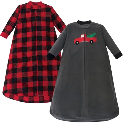 Hudson Baby Long-sleeve Fleece Sleeping Bag In Red
