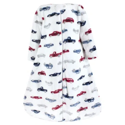 Hudson Baby Long-sleeve Plush Flannel Sleeping Bag In Gray