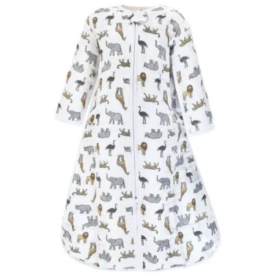 Hudson Baby Long-sleeved Muslin Wearable Sleep Garment In Multi