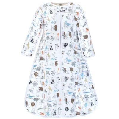 Hudson Baby Long-sleeved Muslin Wearable Sleep Garment In Multi