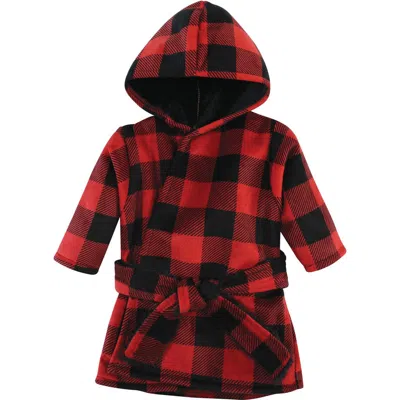 Hudson Baby Kids'  Mink With Faux Fur Lining Pool And Beach Robe Cover-ups In Red