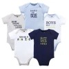 Hudson Baby Multipack Of 5 Comfortable Cotton Bodysuits