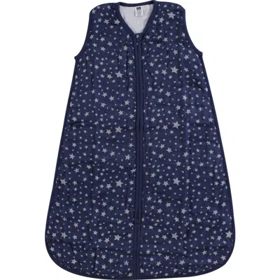 Hudson Baby Muslin Cotton Sleeveless Wearable Sleeping Bag, Sack & Blanket In Blue