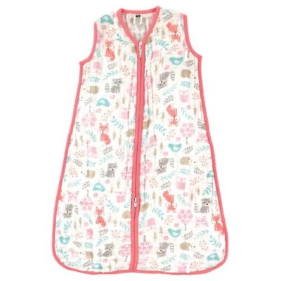 Hudson Baby Muslin Cotton Sleeveless Wearable Sleeping Bag, Sack, Blanket In Multi