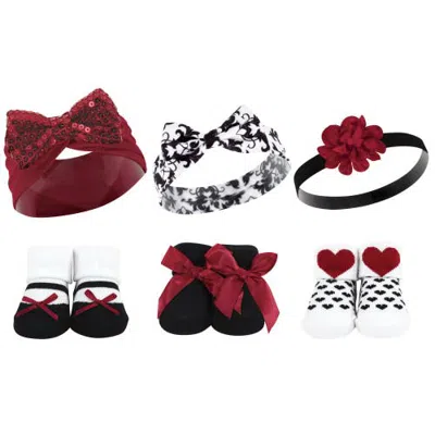 Hudson Baby Perfect Pair Headband & Socks Gift Pack (baby) In Red Sequin