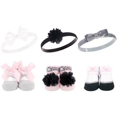 Hudson Baby Perfect Pair Headband & Socks Gift Pack (baby) In Silver Ballet
