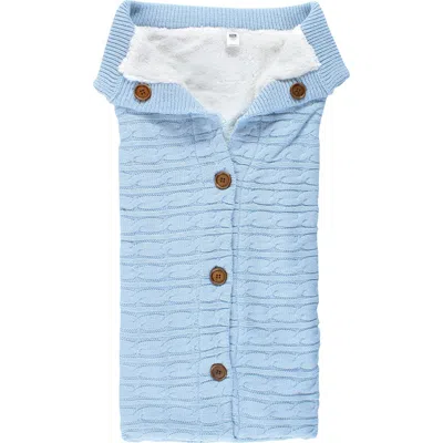 Hudson Baby Plush Fluffy Knit Infant Travel Sleep Sack In Blue
