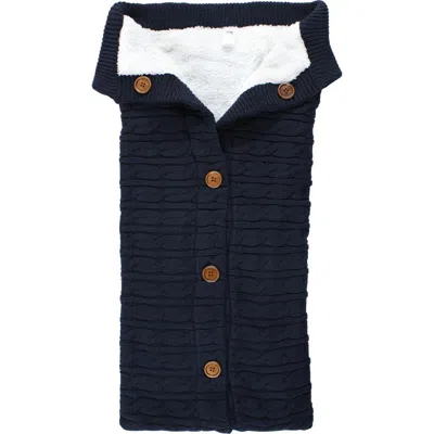 Hudson Baby Plush Fluffy Knit Infant Travel Sleep Sack In Blue