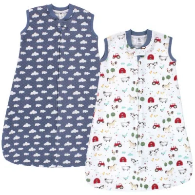 Hudson Baby Premium Quilted Sleeveless Wearable Sleep Sack In Multi