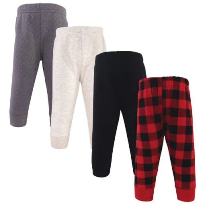 Hudson Baby Quilted Active Jogger Pants 4pk In Multi