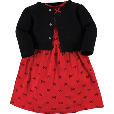 Hudson Baby Quilted Cardigan And Dress In Multi