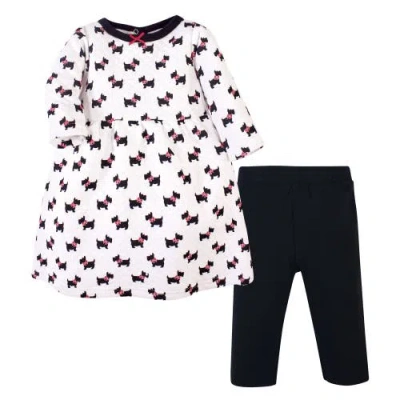 Hudson Baby Quilted Cotton Dress And Leggings In Multi